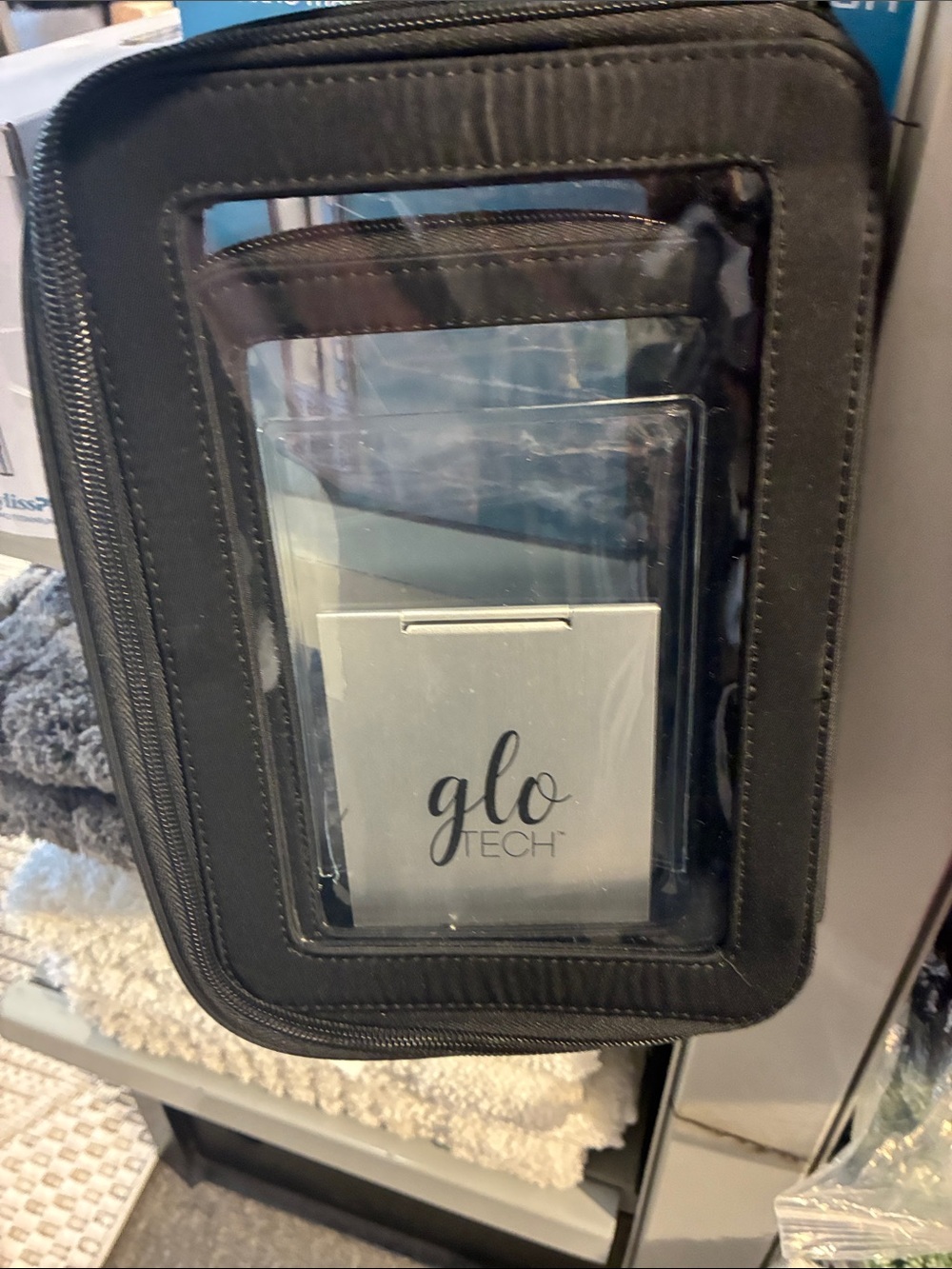 glo Tech Accessory Pouch - Black with Clear Front